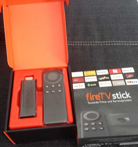 fire tv stick ausgepackt